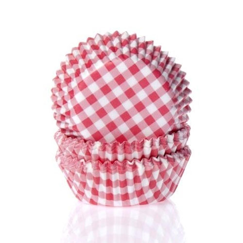 House of Marie Baking Cups Gingham Red