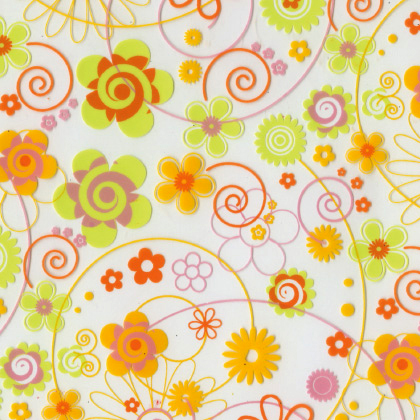 SK Chocolate Transfer Sheet - Daisies and Spirals